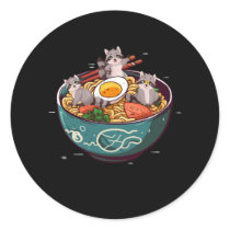 Ferret Ramen Noodles Anime Kawaii Japanese Otaku J Classic Round Sticker