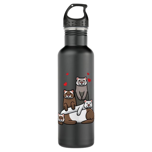 Ferret Stainless Steel Water Bottle (Front)