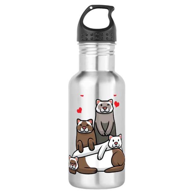 Ferret Stainless Steel Water Bottle (Front)