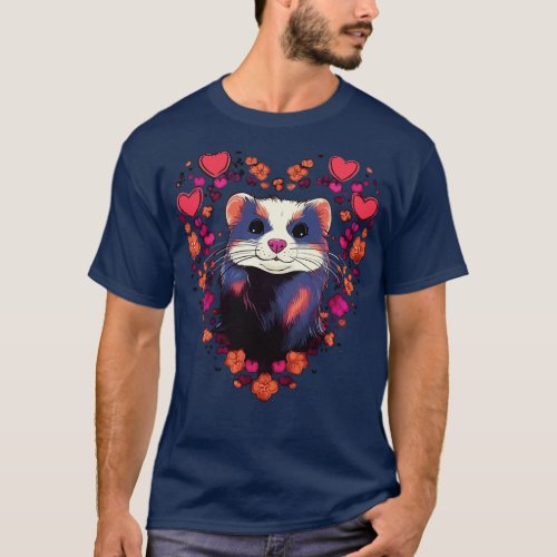 Ferret Valentine Day T_Shirt