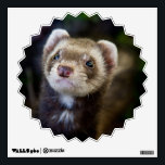 Ferret Wall Sticker<br><div class="desc">A picture of a ferret outdoors with blurry nature background.</div>
