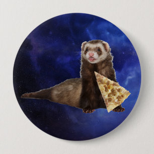 Ferret Weasel PIzza Slice Nebula Space Button