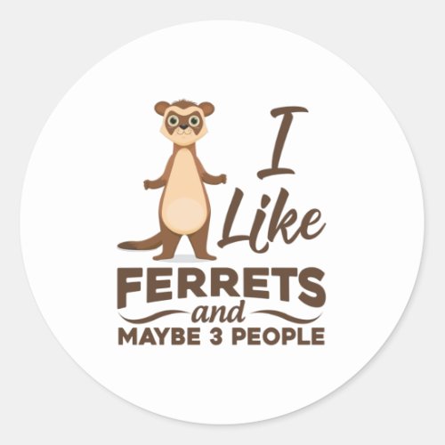 Ferrets Classic Round Sticker