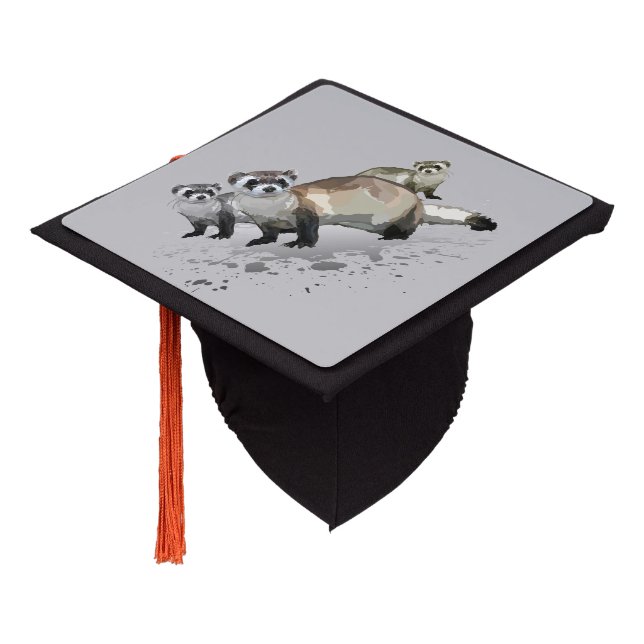 Ferrets Graduation Cap Topper (Angled)