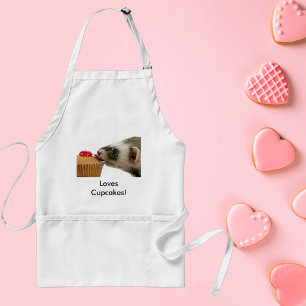 Ferrets Love Cupcakes Adult Apron