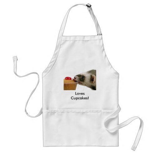 Ferrets Love Cupcakes Adult Apron