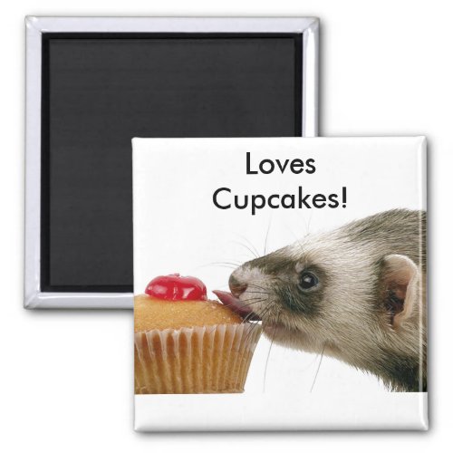 Ferrets Love Cupcakes Magnet