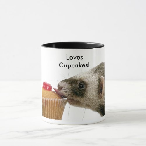 Ferrets Love Cupcakes Mug