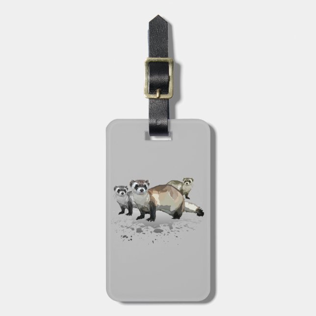 Ferrets Luggage Tag (Front Vertical)