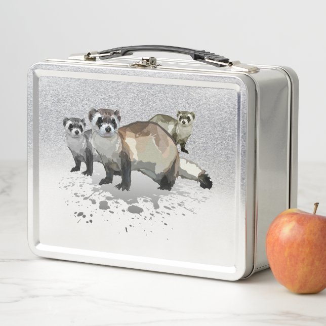 Ferrets   metal lunch box (In Situ)