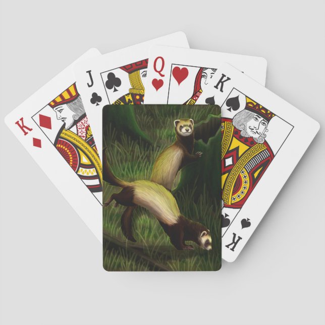 Ferrets playing cards (Back)