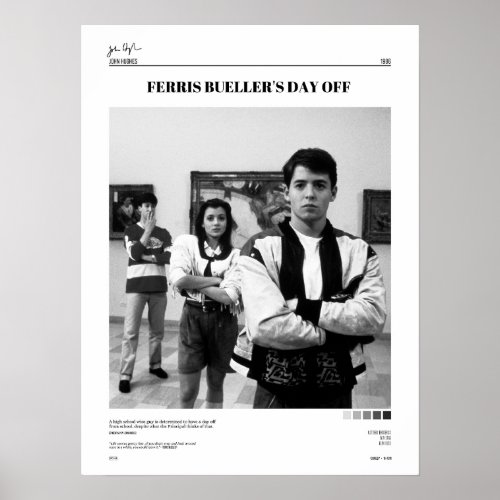 Ferris Buellers Day Off 1986 Alternative Poster