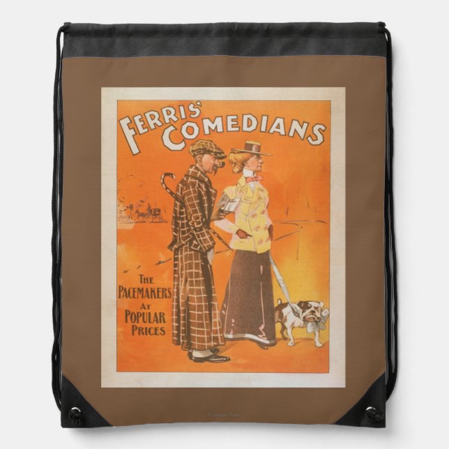 Ferris Comedians "Pacemakers at Popular Prices" Drawstring Bag (Front)