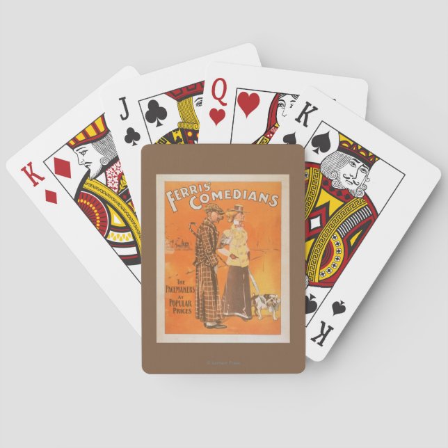 Ferris Comedians "Pacemakers at Popular Prices" Poker Cards (Back)