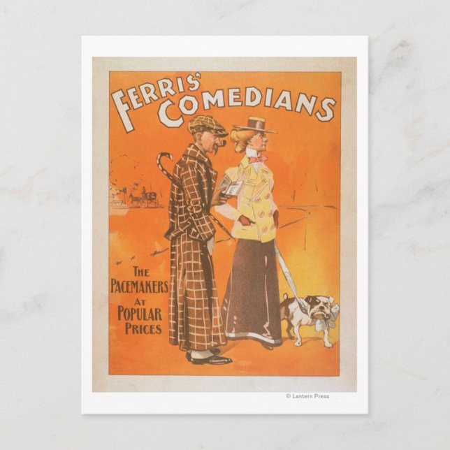 Ferris Comedians "Pacemakers at Popular Prices" Postcard (Front)