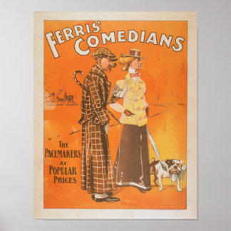 Ferris Comedians "Pacemakers at Popular Prices" Poster