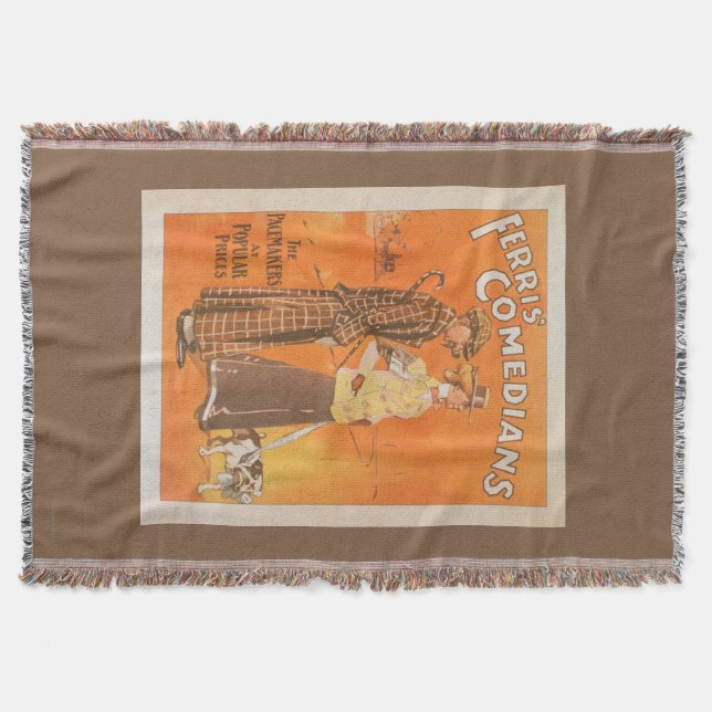 Ferris Comedians "Pacemakers at Popular Prices" Throw Blanket (Front)