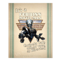 Ferris Moto-Man Retro Robot poster (16x20")