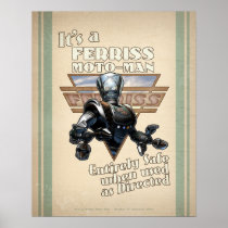 Ferris Moto-Man Retro Robot poster (16x20