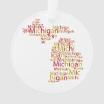 Ferris State Univerity Michigan Shaped Ornament