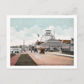Ferris Wheel, Asbury Park, NJ 1908 Vintage Postcard
