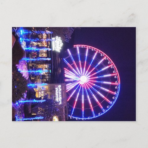 Ferris Wheel at Night Postcard