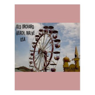 Ferris Wheel at Palace Playland Old Orchard Beach Postcard