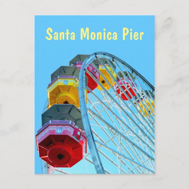 Ferris Wheel at Santa Monica Pier, California Postcard (Front)
