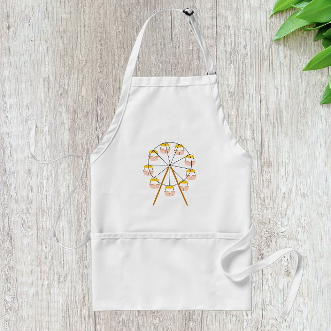 Ferris Wheel Butt Pun Carnival Ride Adult Apron (Creator Uploaded)