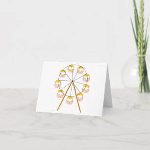 Ferris Wheel Butt Pun Carnival Ride Letterpress Thank You Card