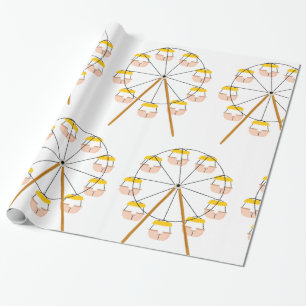 Ferris Wheel Butt Pun Carnival Ride Wrapping Paper
