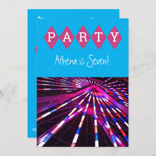 Ferris Wheel Carnival Birthday Invitation