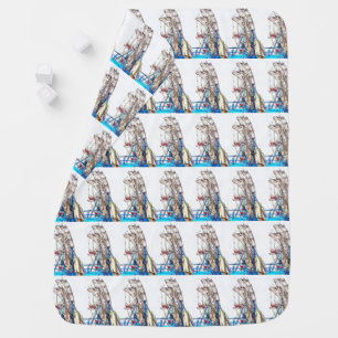 Ferris Wheel-Chalk Outline by Shirley Taylor Stroller Blanket