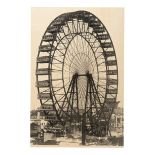 Ferris Wheel Chicago World Fair Wood Wall Decor