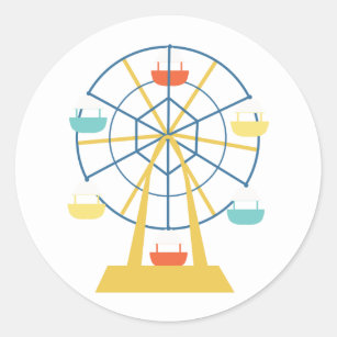 Ferris Wheel Classic Round Sticker