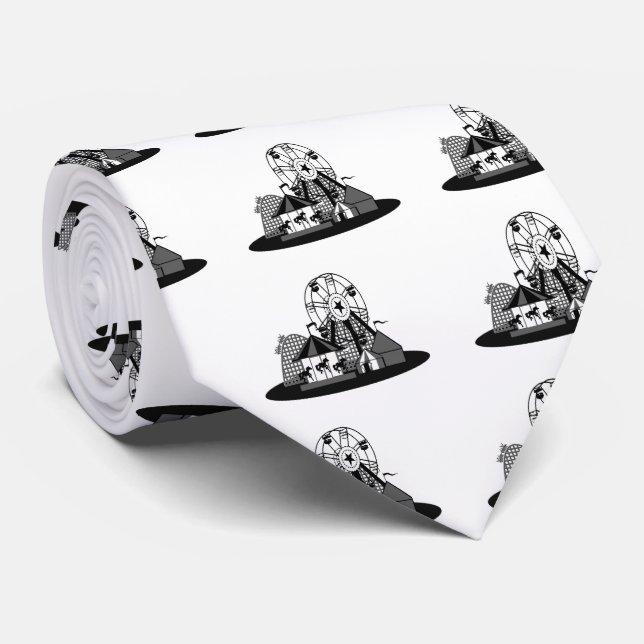 Ferris Wheel Day Neck Tie (Rolled)
