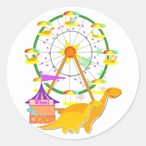 Ferris Wheel Dinosaurs Stickers