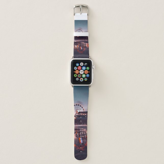 Ferris wheel during golden hour apple watch band (Front)