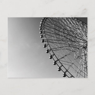 Ferris Wheel in Black and White  Postcard