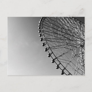 Ferris Wheel in Black and White  Postcard