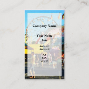 Ferris Wheel in Distance Business Card