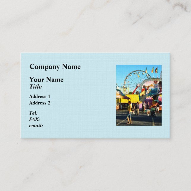 Ferris Wheel in Distance Business Card (Front)