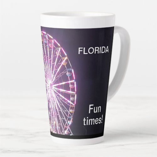 Ferris Wheel Lights Florida Fun Times Latte Mug