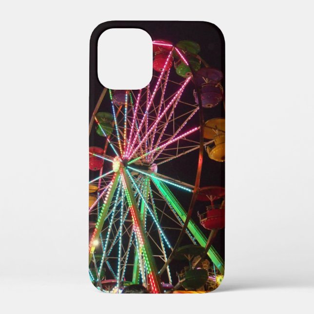 Ferris Wheel Neon Lights at Night Case-Mate iPhone Case (Back)
