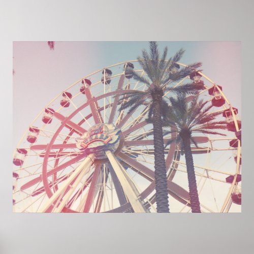 Ferris Wheel  Palms Poster