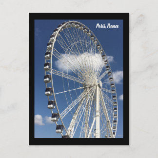 Ferris Wheel Ride in Paris Postcard
