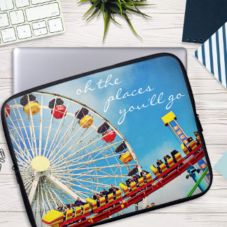 Ferris Wheel Roller Coaster Photo Places You’ll Go Laptop Sleeve