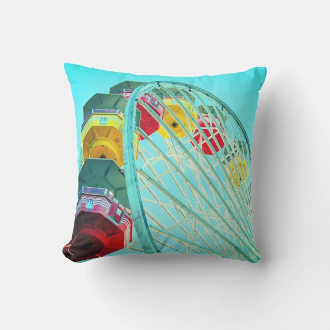 Ferris Wheel Throw Pillow (Front)