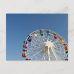 Ferris Wheel With Colorful Baskets Postcard at Zazzle