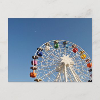 Ferris Wheel With Colorful Baskets Postcard by LifeCollection at Zazzle